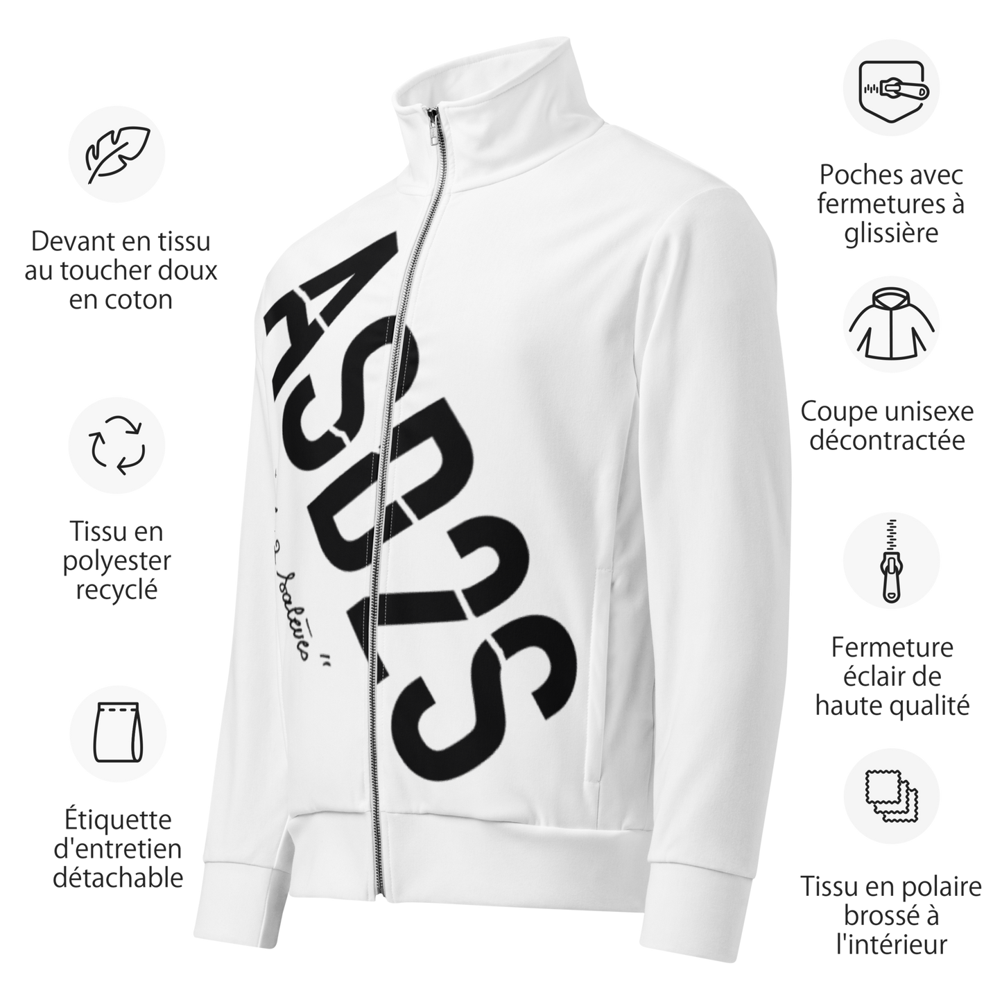 ASD2S Veste de survêtement Recyclée Unisexe