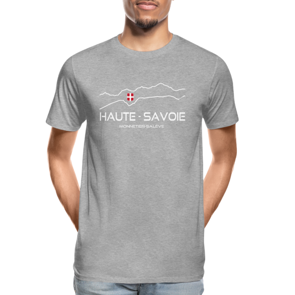 T-shirt 100% bio Premium Homme Haute Savoie W - gris chiné