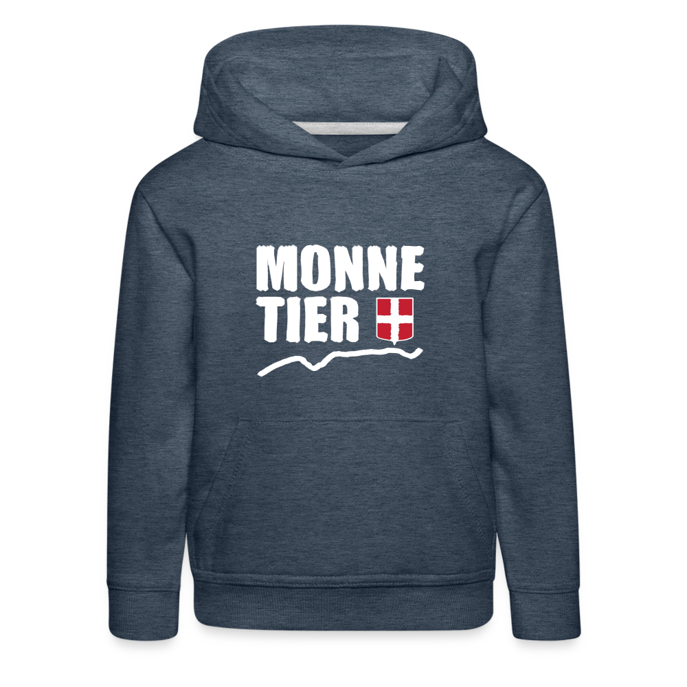 Pull à capuche Premium Enfant Monnetier Haute Savoie W - bleu jeans