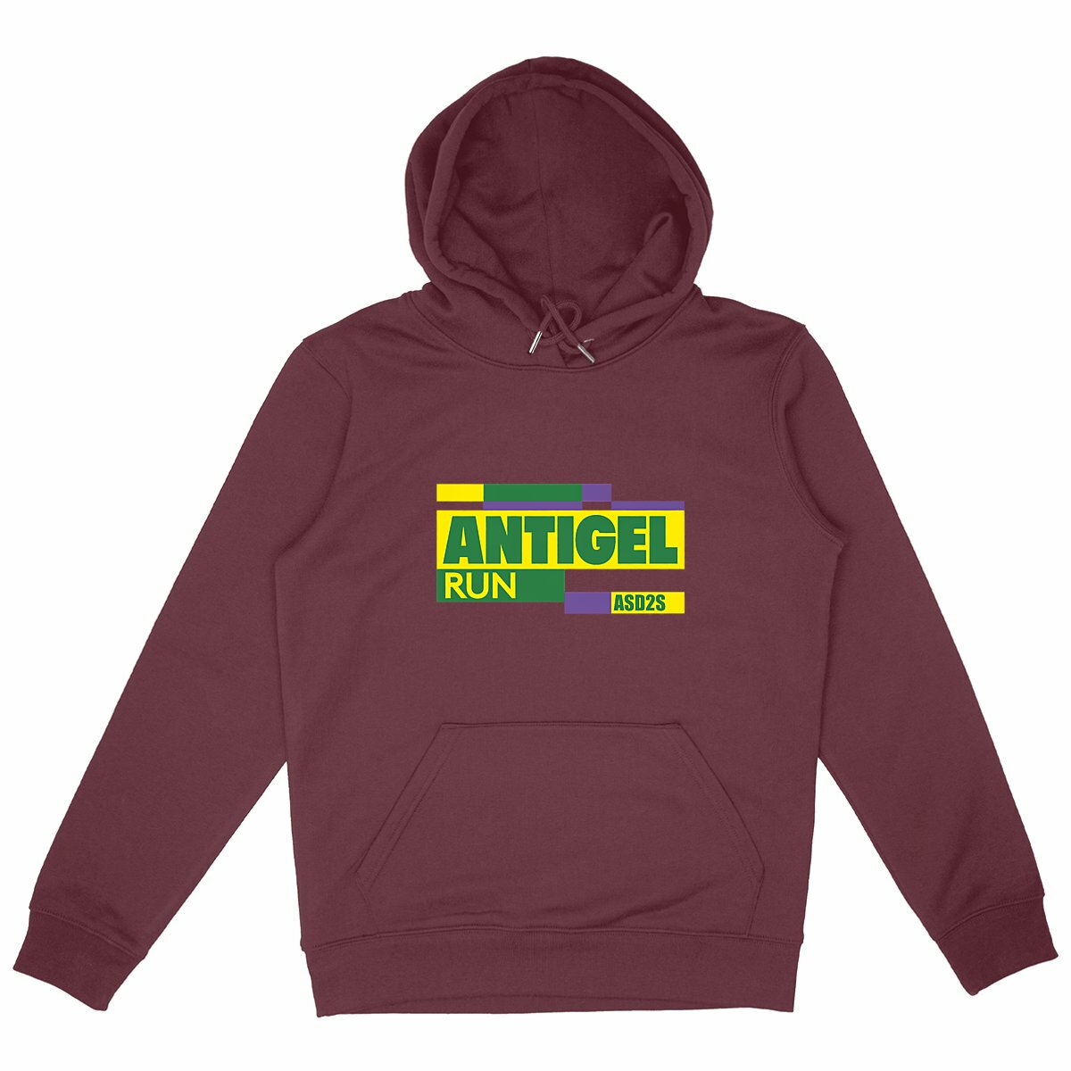 Sweat Capuche Unisexe Antigel - face_bordeaux