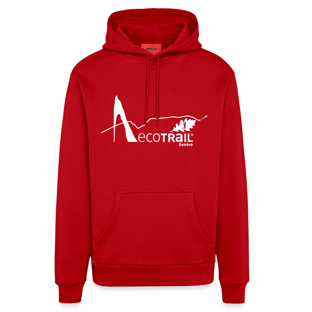 ECO-Trail ASD2S Sweat à capuche 100%  Bio  bio décontracté  épais oversize - rouge