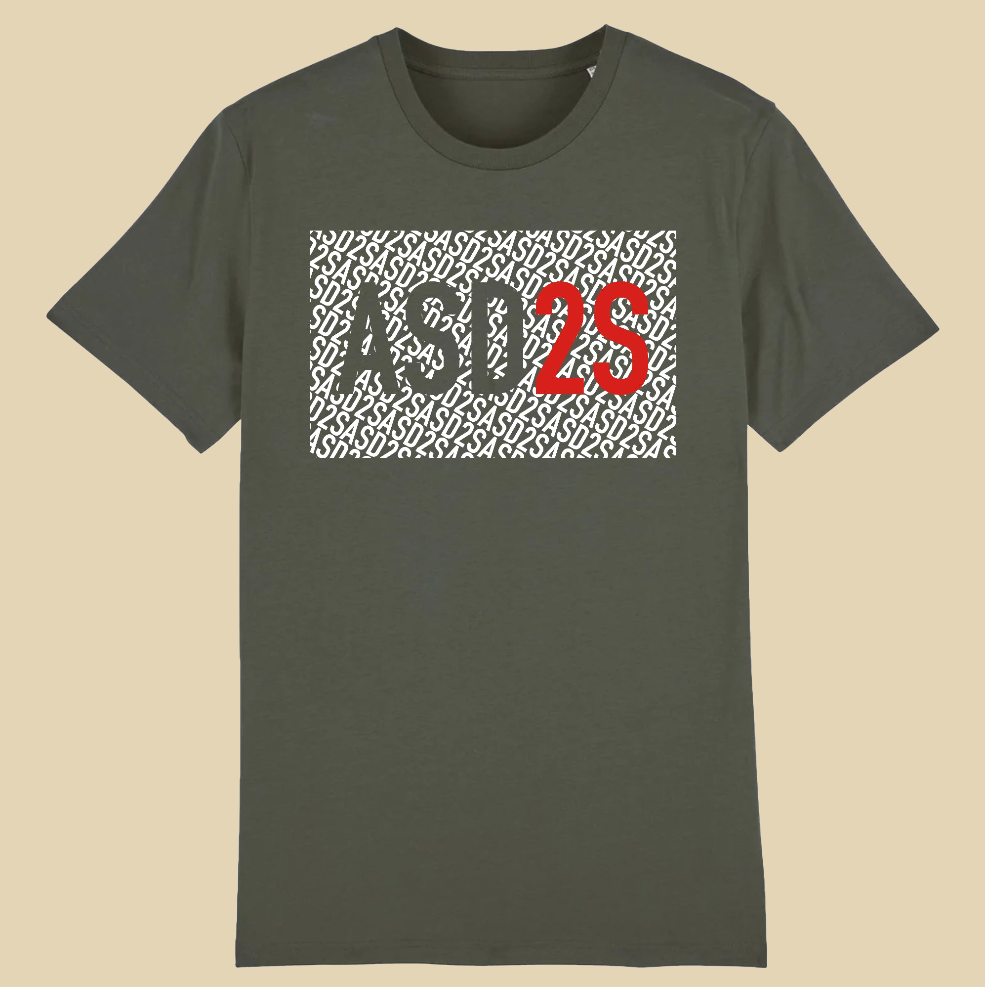 ASD2S Red 45° T-shirt Unisexe 100% Coton Bio