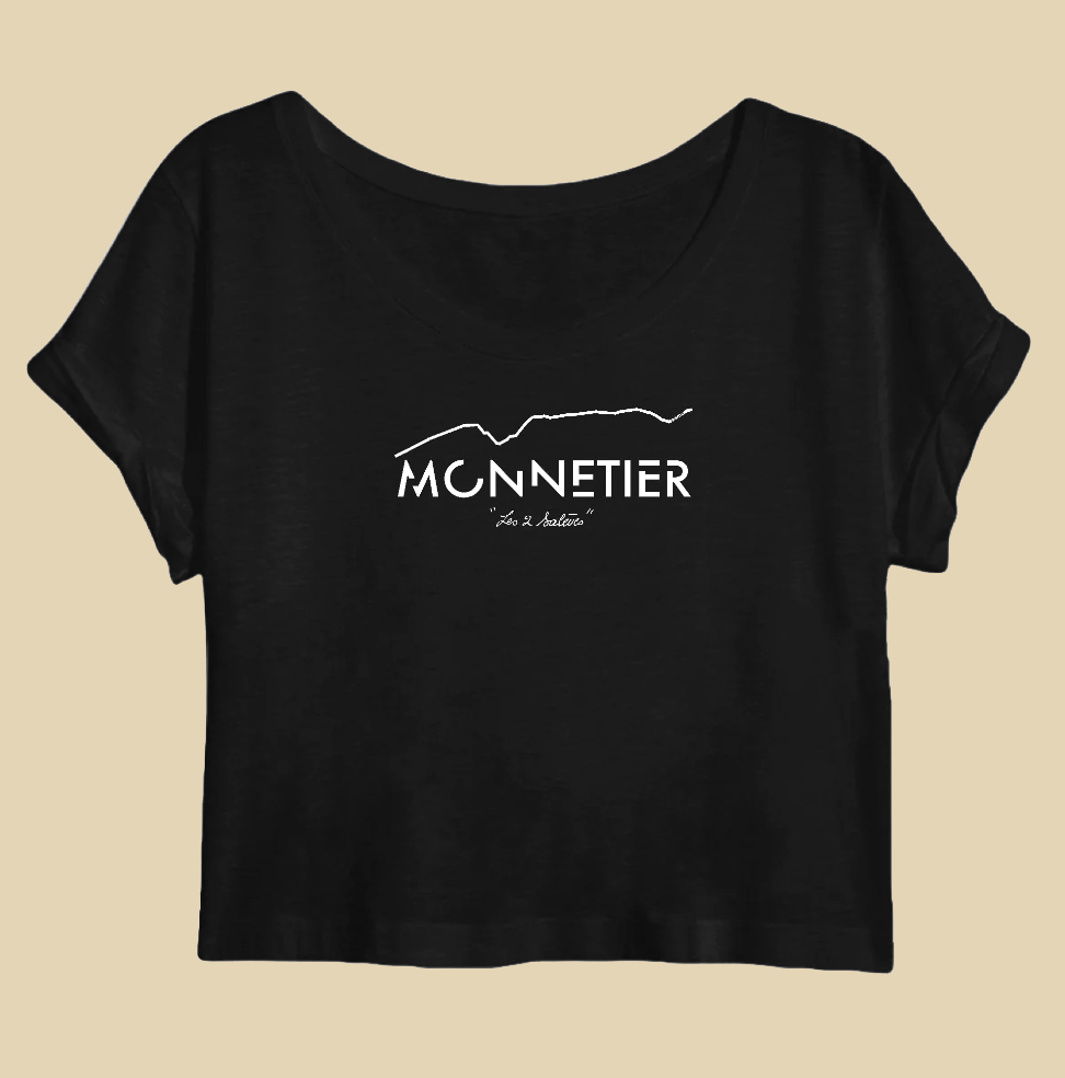 Monnetier les 2 Salèves Crop Top Femme 100% Coton BIO