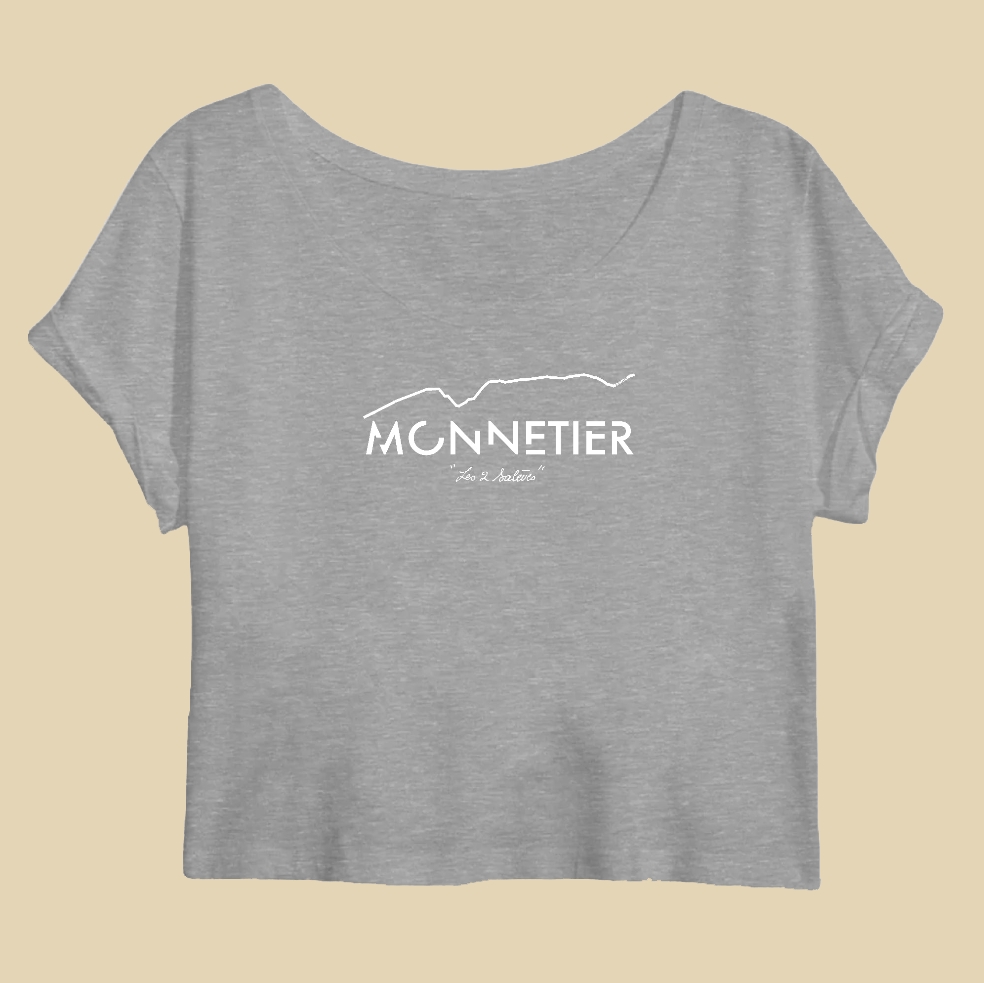 Monnetier les 2 Salèves Crop Top Femme 100% Coton BIO