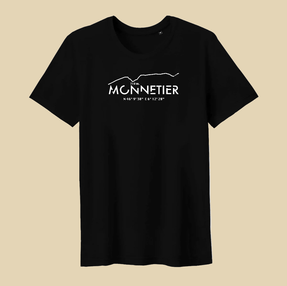 Monnetier Point GPS T-shirt Homme Col rond 100% Coton BIO