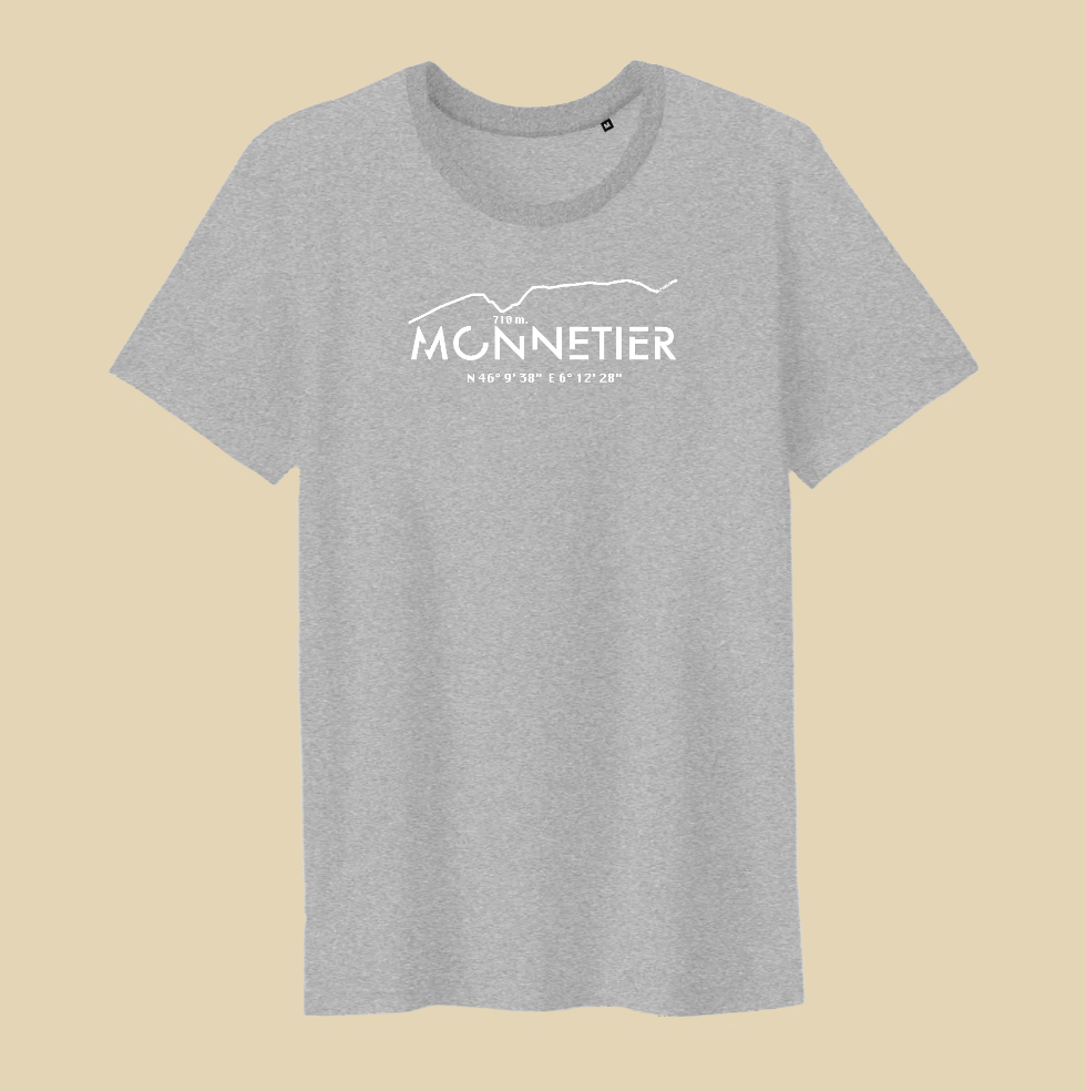 Monnetier Point GPS T-shirt Homme Col rond 100% Coton BIO