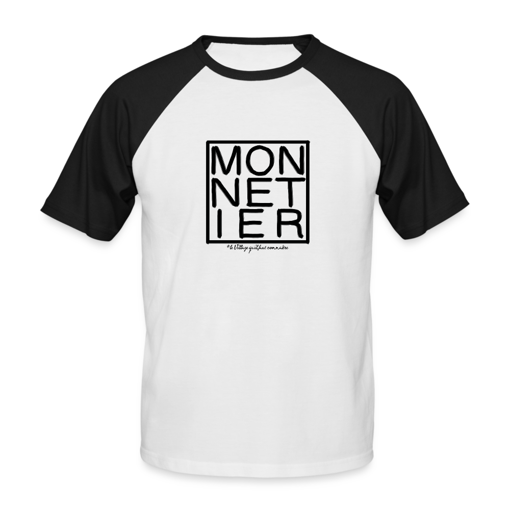 T-shirt Vintage Homme Monnetier - blanc/noir