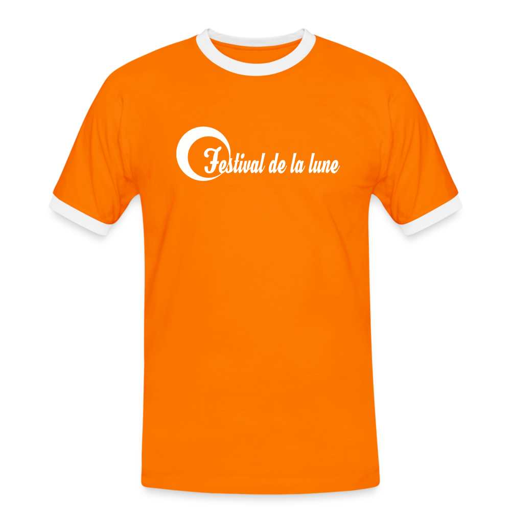 Festival T-shirt contrasté Homme - orange/blanc