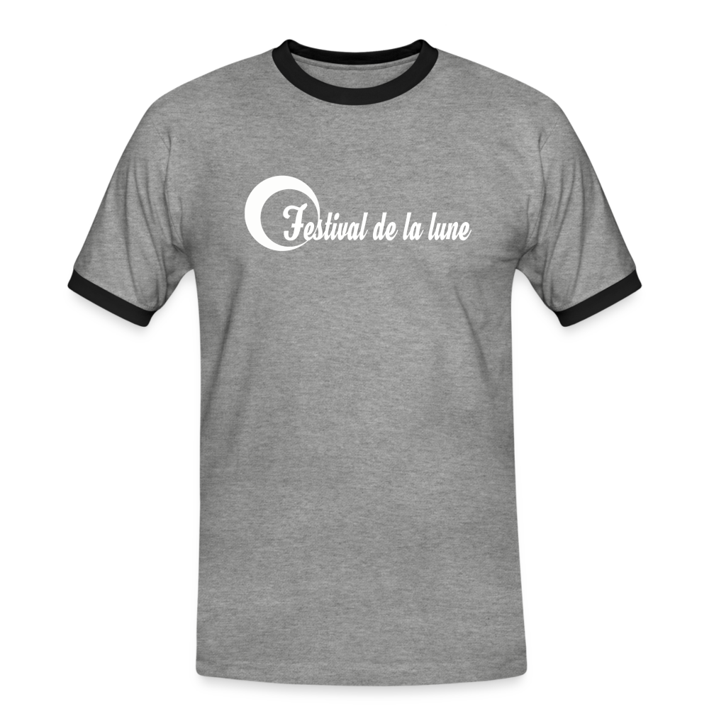 Festival T-shirt contrasté Homme - gris chiné/noir