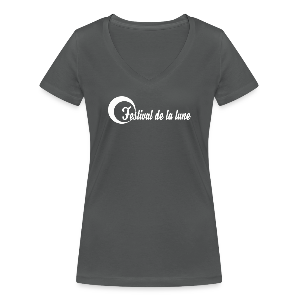 Festival T-shirt  col V Stanley & Stella Femme - charbon