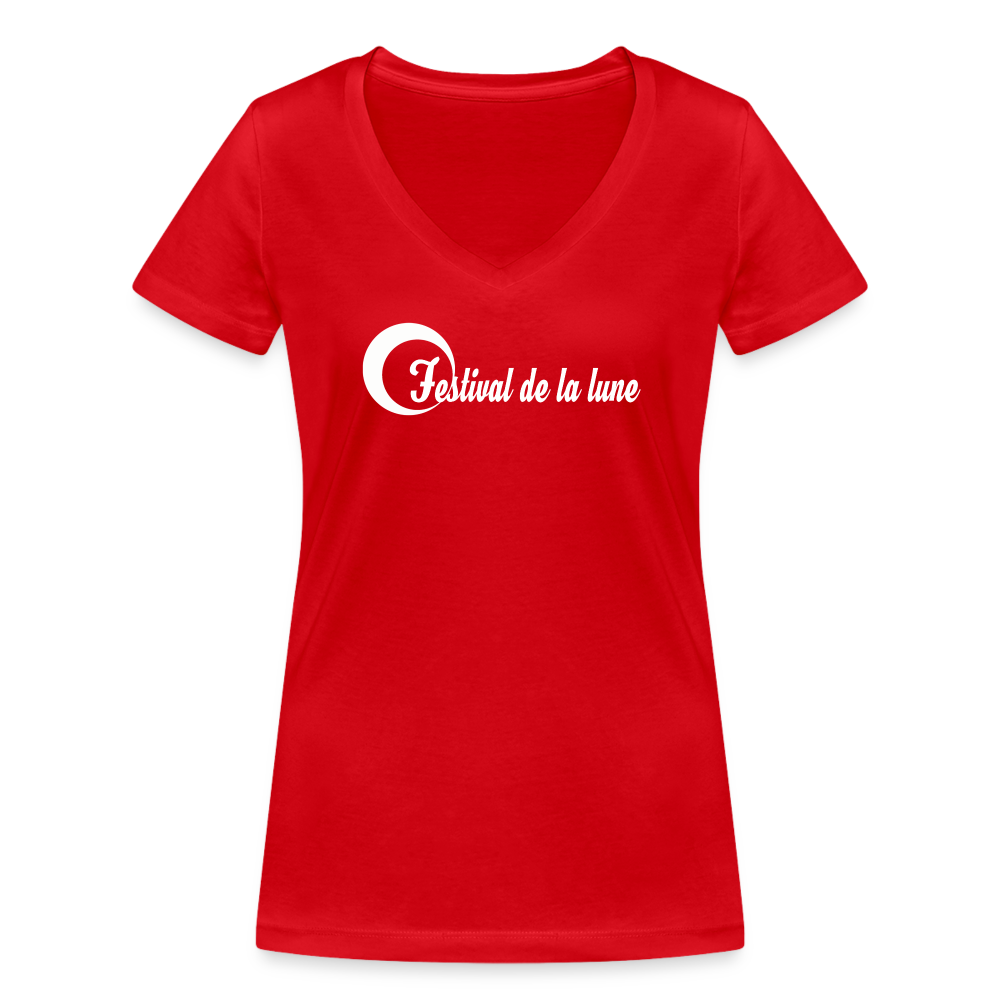 Festival T-shirt  col V Stanley & Stella Femme - rouge