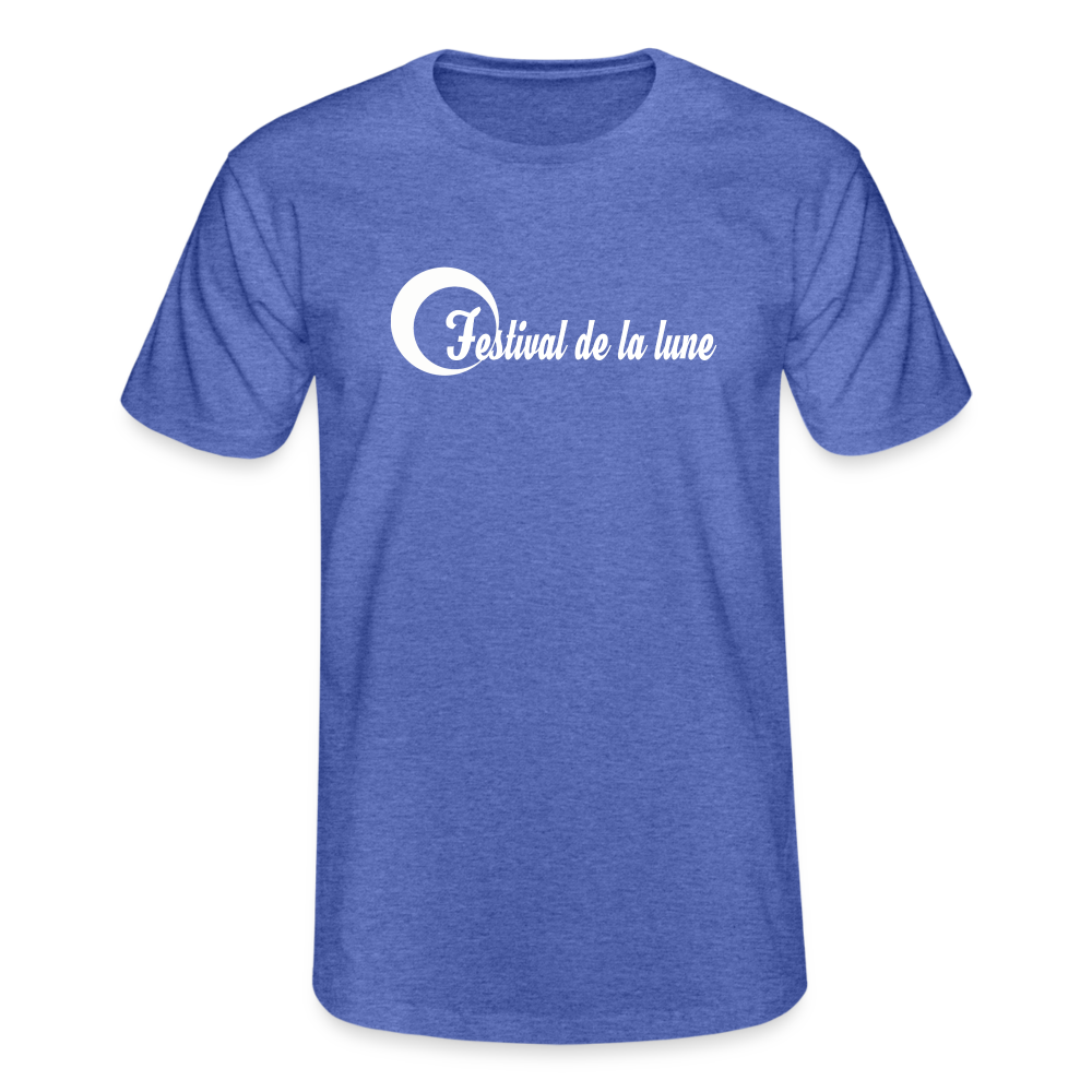 Festival T-shirt Col rond Homme Fruit of the Loom - bleu chiné