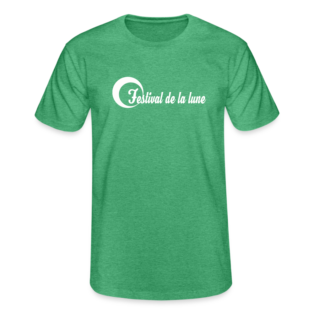 Festival T-shirt Col rond Homme Fruit of the Loom - vert chiné