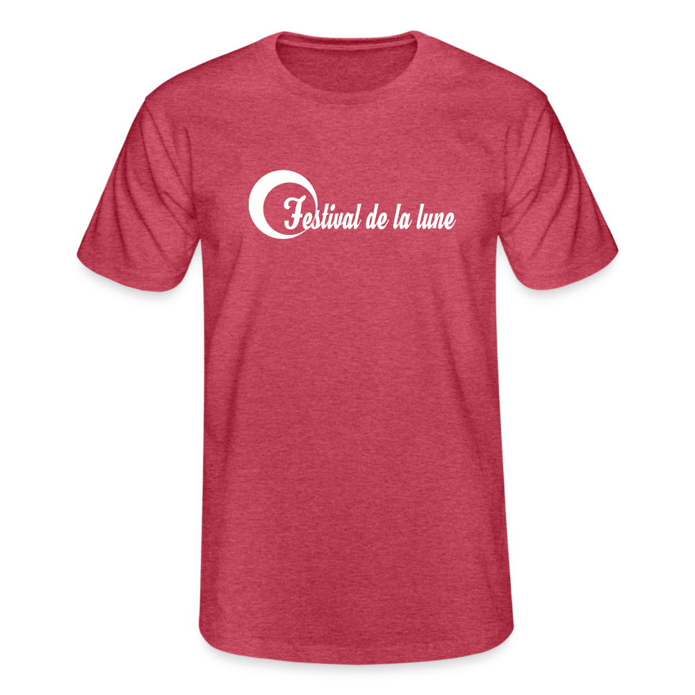 Festival T-shirt Col rond Homme Fruit of the Loom - rouge chiné