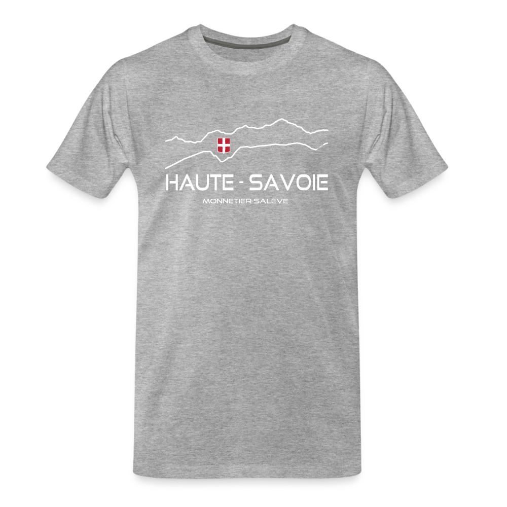 T-shirt 100% bio Premium Homme Haute Savoie W - gris chiné