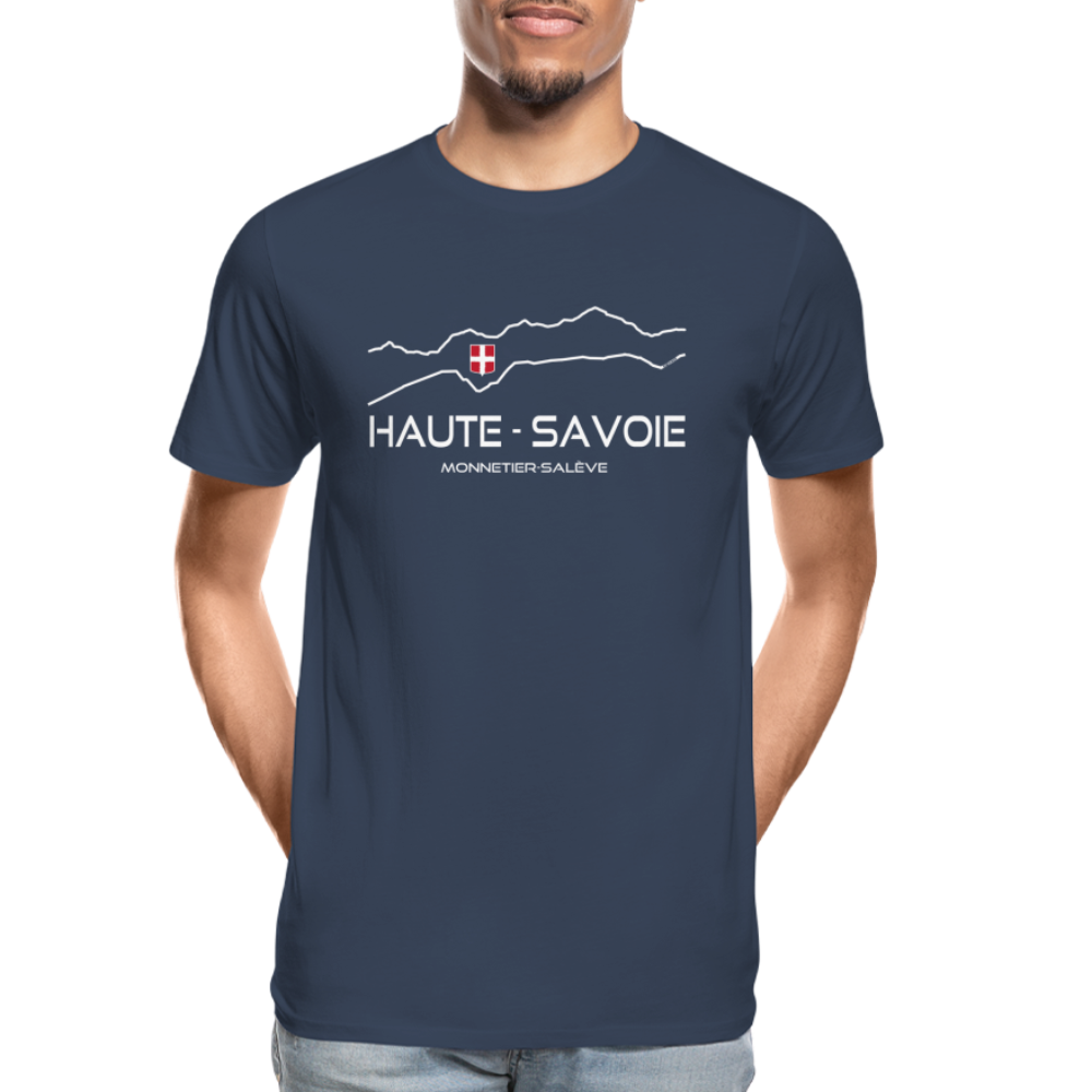 T-shirt 100% bio Premium Homme Haute Savoie W - bleu marine
