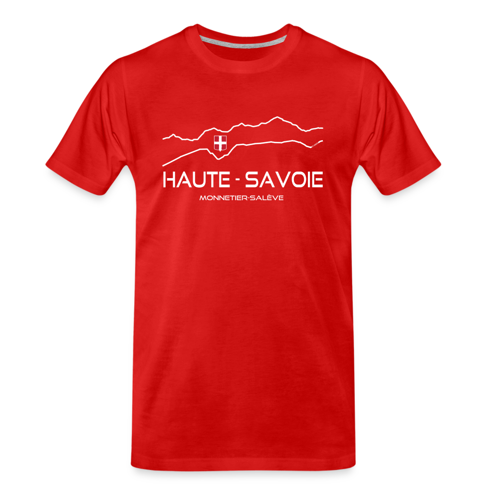 T-shirt 100% bio Premium Homme Haute Savoie W - rouge
