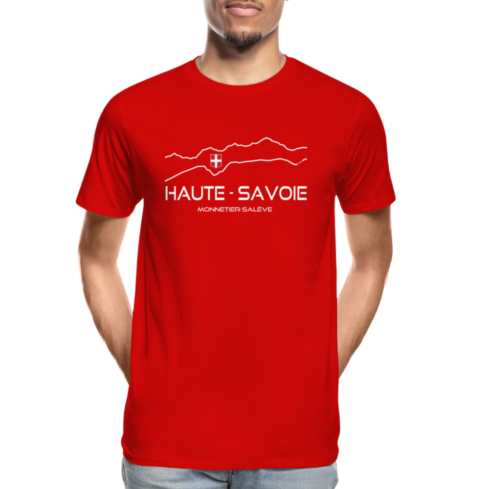 T-shirt 100% bio Premium Homme Haute Savoie W - rouge