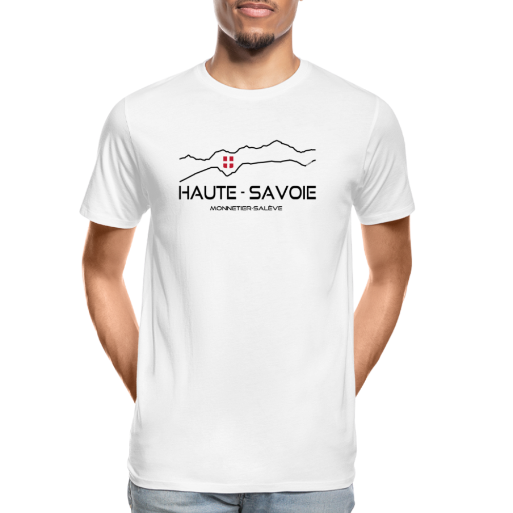 T-shirt 100%bio Premium Homme Haute Savoie B - blanc