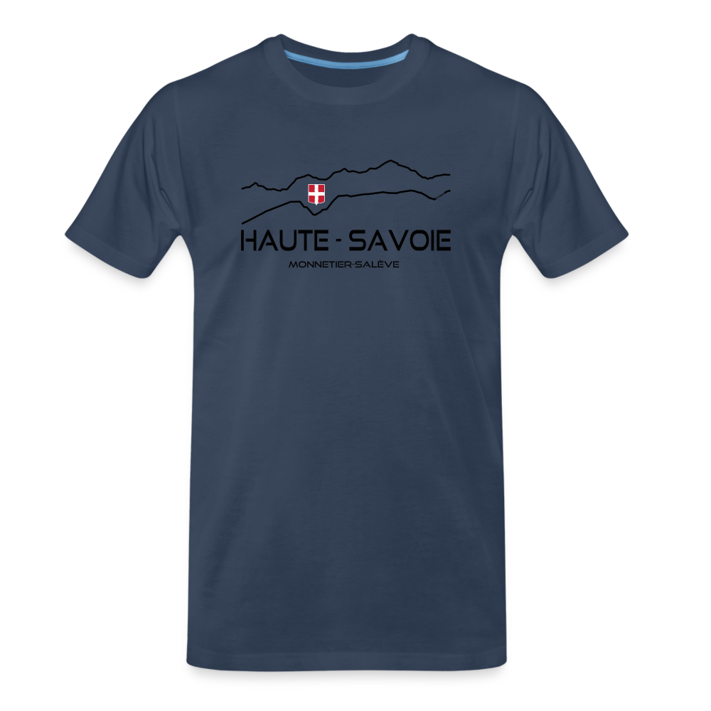 T-shirt 100%bio Premium Homme Haute Savoie B - bleu marine