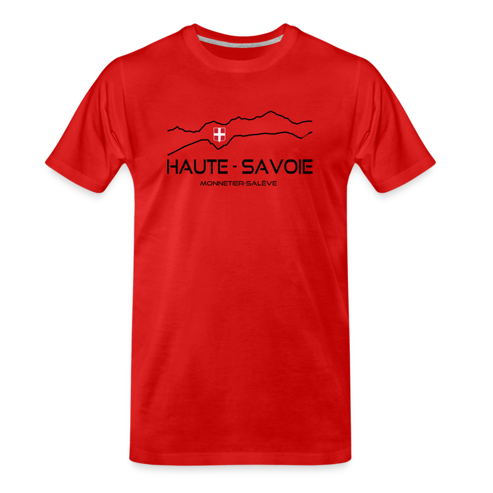 T-shirt 100%bio Premium Homme Haute Savoie B - rouge