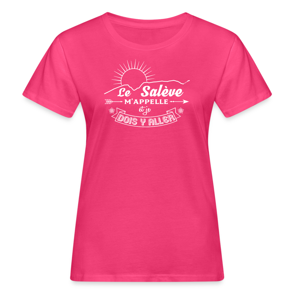 T-shirt 100 % bio Femme Le Salève W - rose néon