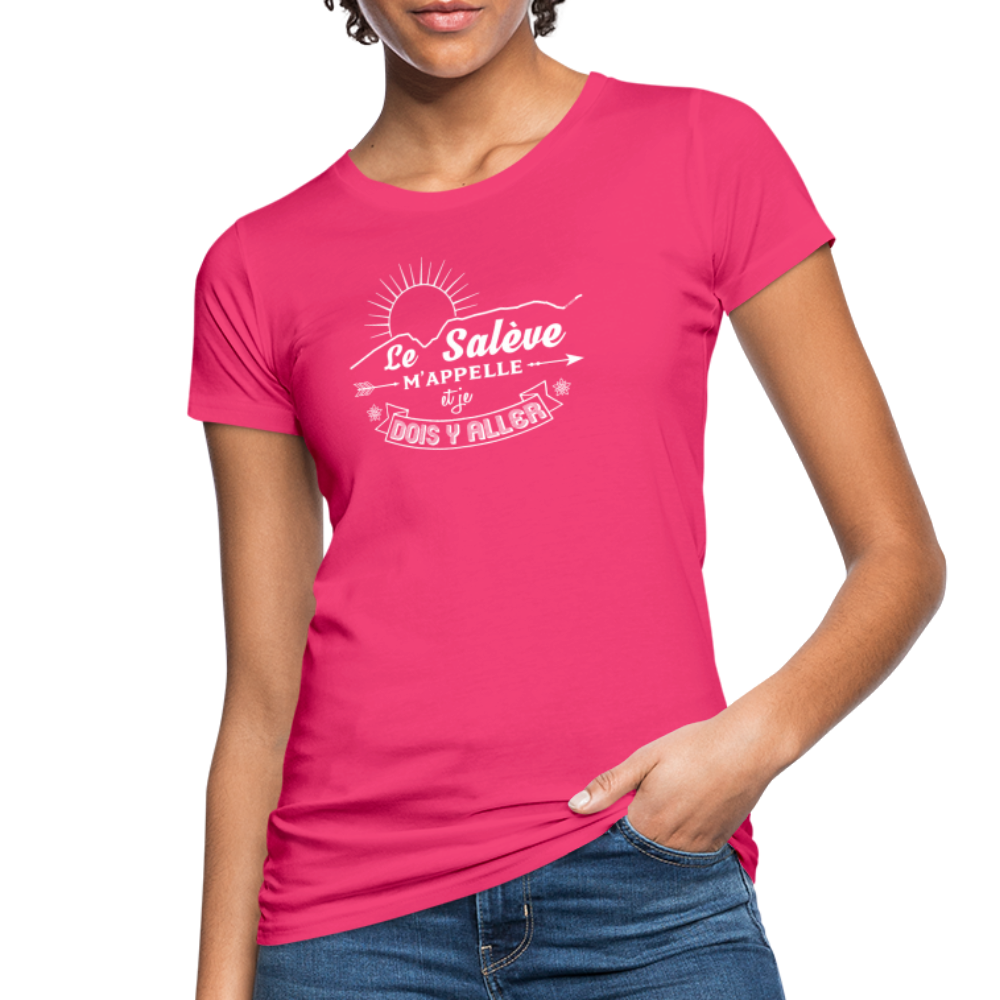 T-shirt 100 % bio Femme Le Salève W - rose néon